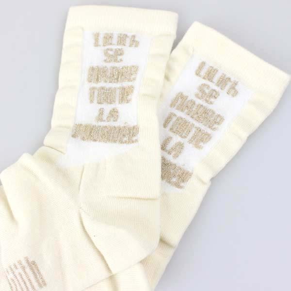 lilith リリット 白ラメ柄靴下