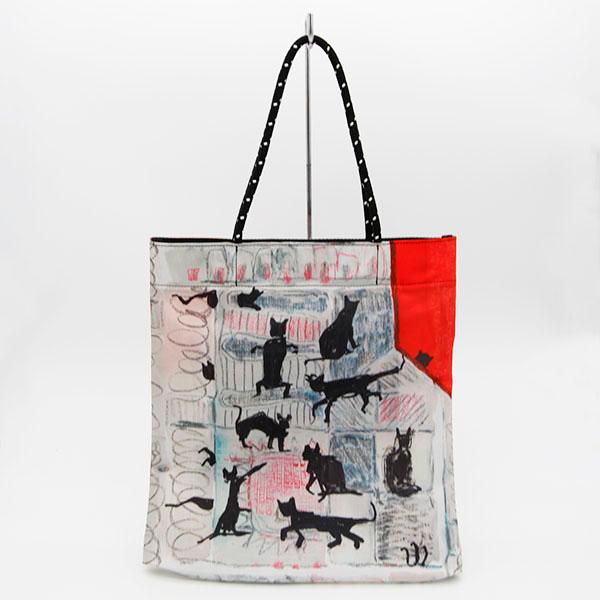 HIROKOKOSHINO　TRUNK　CATプリントトートバッグ