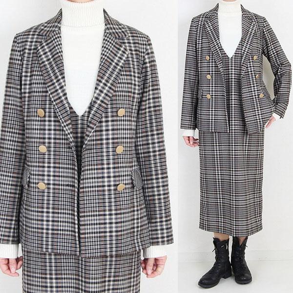 CCCROSS　チェックWジャケット