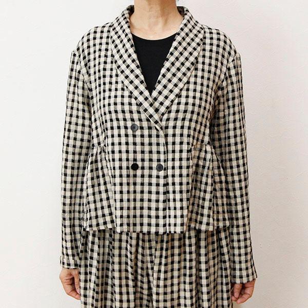 NEIRAMI ギンガムチェックウールジャケット