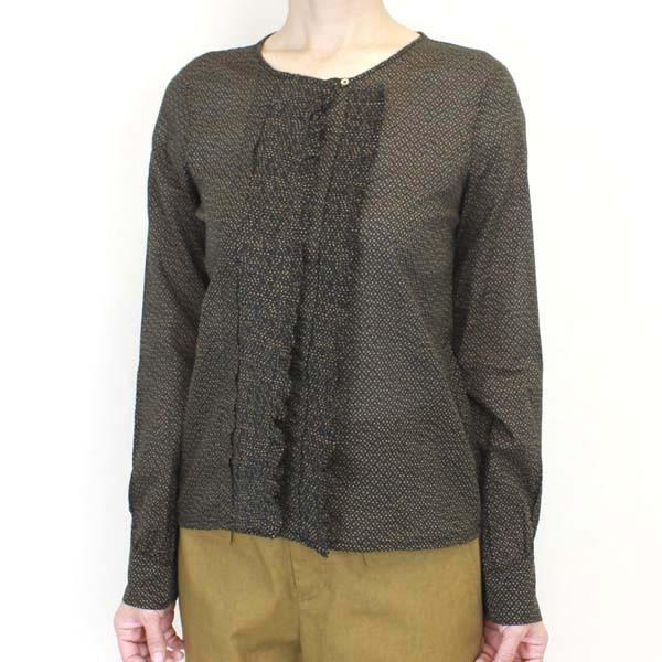 コテラック Cotelac ドットフリルオーバーブラウス