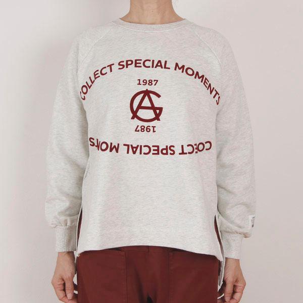 アグノスト グレーロゴトレーナー