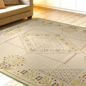 い草ラグ 2畳 191×191cm (K4-0...の詳細画像1