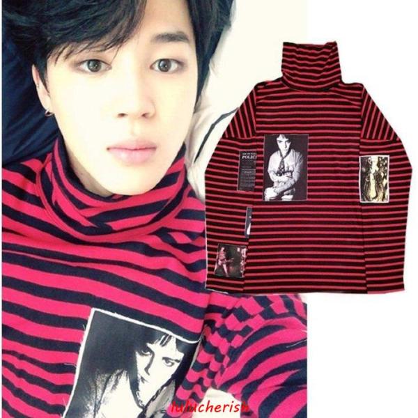 メンズTシャツ カジュアルTシャツ 中袖  BTS JIMIN ジミン レディースTシャツ GD b...