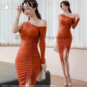 ワンショルダー ワンピース 韓国の商品一覧 通販 Yahoo ショッピング