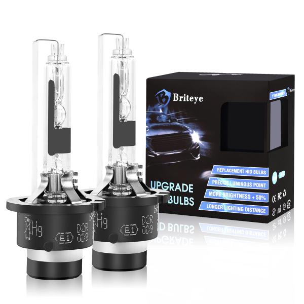 Briteye ヘッドライト HID D4Rバルブ 6500K 車検対応 純正交換用 HIDバルブ ...