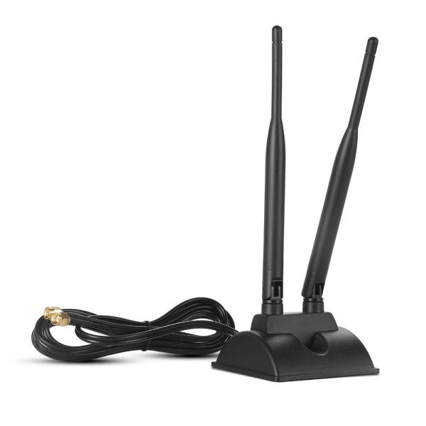 デュアルWiFiアンテナ、2m延長コードRP-SMAプラグ、2.4GHz / 5GHzデュアルバンド