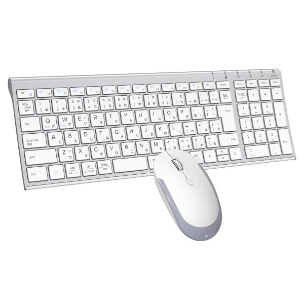 iClever キーボード ワイヤレス キーボード マウスセット 日本語配列 静音 超薄