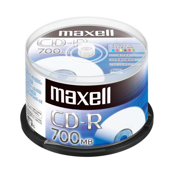 maxell データ用 (1回記録用) CD-R 700MB 48倍速対応 インクジェットプリンタ対