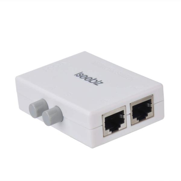 Iseebiz LAN 切替器 2回路 1入力2出力 / 2入力1出力 双方向対応 ネットワーク ス