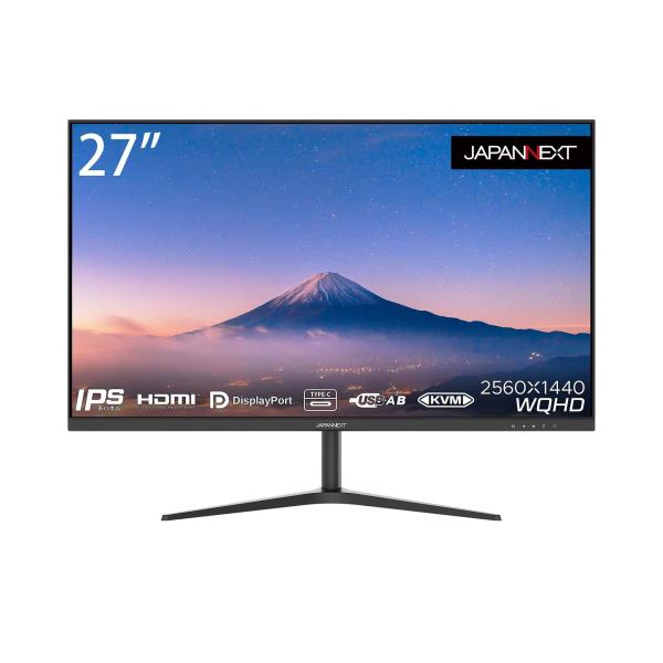 JAPANNEXT 27インチ モニター WQHD 2560x1440解像度 IPS ディスプレイ ...