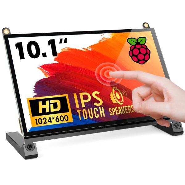 10インチ Raspberry Pi用タッチモニター IPS 1024X600 タッチスクリーン 小...