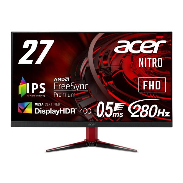 Acer Nitro ゲーミングモニター 27インチ IPS 非光沢 フルHD 0.5ms 240H...