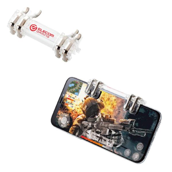 エレコム 荒野行動 PUBGMobile スマホ用ゲームコントローラー 射撃ボタン 4ボタ