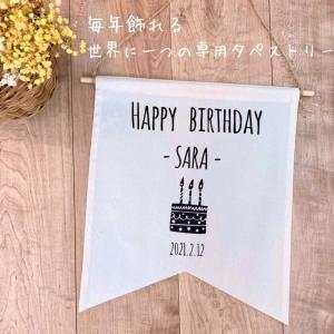 ポップなケーキ タペストリー 誕生日 飾り付け 壁掛け 名入れ 名前 日付 デコレーション おうちスタジオ ハーフバースデー 100日祝い ケーキ フォトブース 6カ月