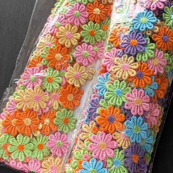 モチーフレース 花ミックス マーガレット 30枚80cm