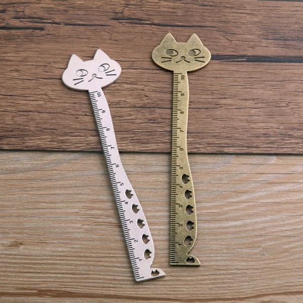 猫の定規 ものさし 目盛り10cm（全2色） ad-069-0