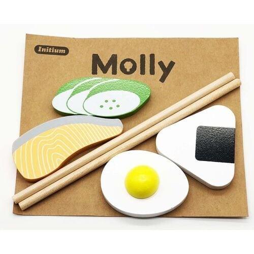 木のおもちゃ 木製 おままごとセット 朝食セット Molly モリー 和食 おにぎり お箸