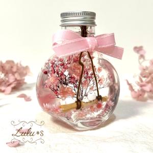 桜のシマエナガハーバリウム Lulus-0642の詳細画像3