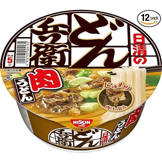 【Go In Eat】日清食品 日清のどん兵衛 肉うどん カップ麺 87g×12個