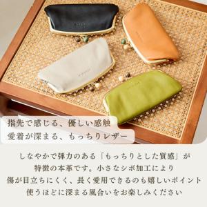 財布 レディース 長財布 がま口 革 レザー ...の詳細画像1