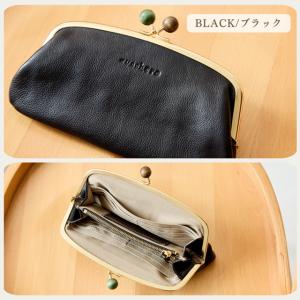 財布 レディース 長財布 がま口 革 レザー ...の詳細画像3