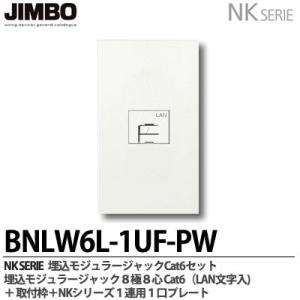 JINBO NKシリーズ
NKW-RTE2S3  SG
新品　5個セット JIMBO】神保電器 NKシリーズ TEL埋込モジュラージャック6極4心＋取付