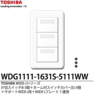 TOSHIBA 【TOSHIBA】 WIDE-i 片切オフピカスイッチB-2個＋表示