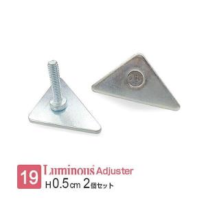 ルミナス ラック パーツ 三角プレート 2個 ポール径19mm 安定 転倒防止 スチールラック 足回り メタル 部品 直径4cm ポール取り付け時 高さ0.5cm IHT-A2