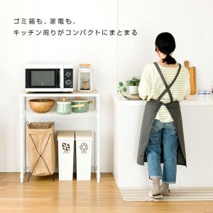 キッチンラック 幅80cm 2段 ルミナスラテ...の詳細画像3