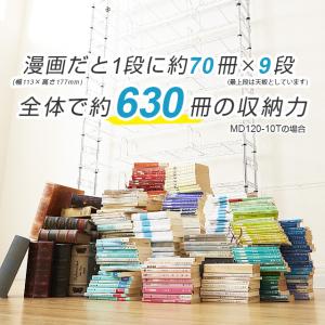 スチールラック 突っ張り 幅120cm 10段...の詳細画像4
