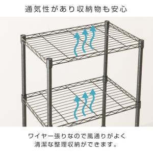 スチールシェルフ 幅111×奥行41cm ルミ...の詳細画像5