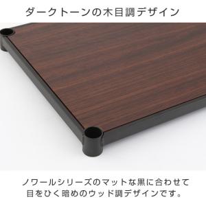スチールシェルフ 木製 幅111×奥行41cm...の詳細画像3