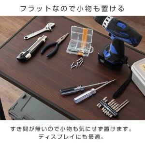 スチールシェルフ 木製 幅111×奥行41cm...の詳細画像5
