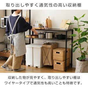 キッチンラック 幅110cm 2段 ルミナスノ...の詳細画像5