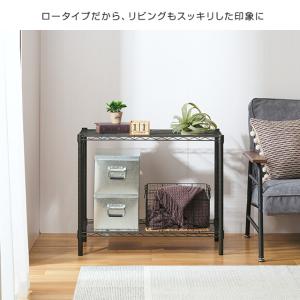 スチールラック 幅80cm 2段 ルミナスノワ...の詳細画像2