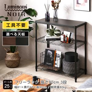 Luminous キッチンラック ルミナスノワール 防水 スチールラック 黒