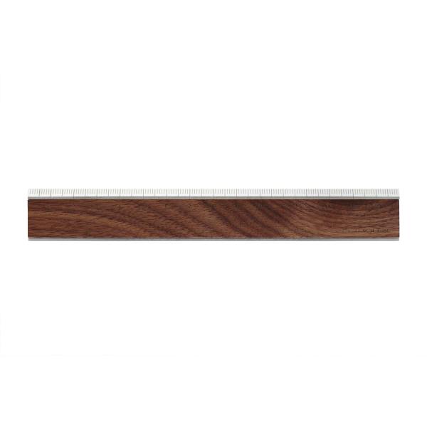 RULER 無機質なアルミに銘木をプラスした定規・ものさし (Walnut)