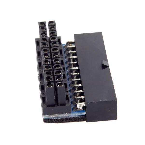 Cablecc ATX24ピンメスから24ピンオス90度電源アダプターメインボードマザーボード（デス...