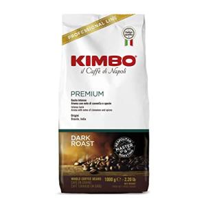 キンボKIMBOコーヒー豆 エスプレッソ イタリアベリーダークロースト アラビカ50% ロブスタ50%プレミアム 1kg｜luna-luxe
