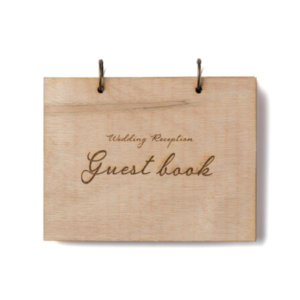 【演出用品】ウッドゲストブック　1715【芳名帳・木製】