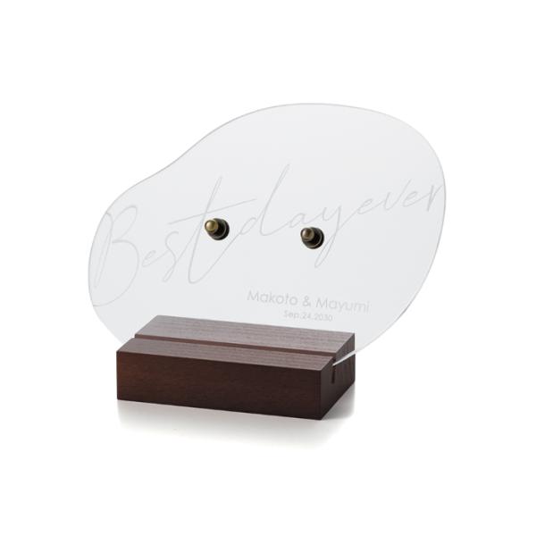 【演出用品】アクリルリングピロー　ENR001【リングピロー・名入れ・アクセサリースタンド】