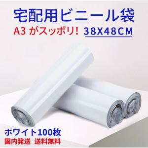 100枚】宅配ビニール袋 宅配ポリ袋 梱包 透けない 白 B5サイズ 幅170