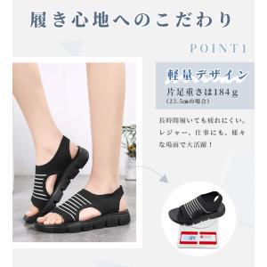 スポーツサンダル レディース 厚底サンダル メ...の詳細画像2