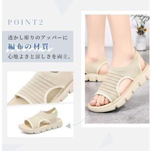 スポーツサンダル レディース 厚底サンダル メ...の詳細画像3