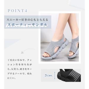スポーツサンダル レディース 厚底サンダル メ...の詳細画像5