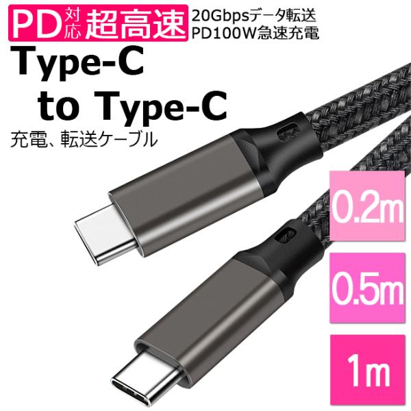 Type-C to Type-C タイプC ケーブル USB ctoc c to c 100W PD...