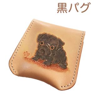 コインケース レディース 革 犬 フレンチブルドッグ パイド かわいい