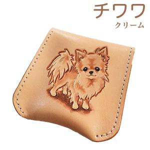 チワワ 犬 キーケース 革 レディース かわいい ロングコートチワワ 4連