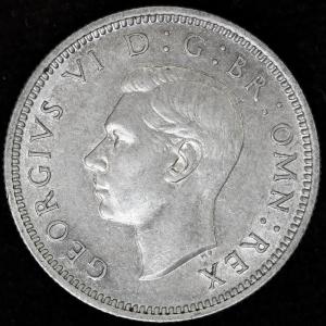 イギリス　ジョージ6世　1937年　6ペンス銀貨｜lunatrading